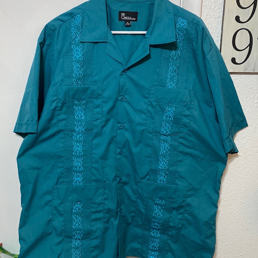 Omega fashion Guayabera buttondown shirt